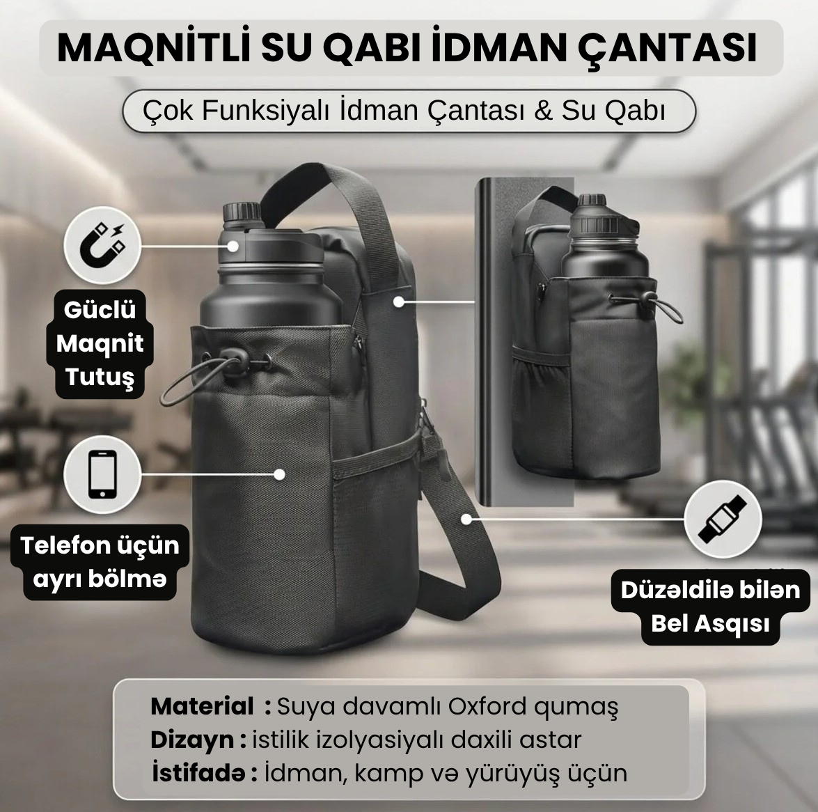 Maqnitli İdman Çantası